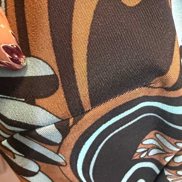 Dressbarn Blue and Brown Swirl Dress - Picture 6 of 10